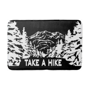 Alfombrilla De Baño Toma una cita de Hike en el paisaje de montaña mon