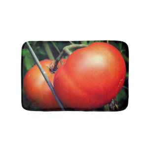 Alfombrilla De Baño Tomates De Jardín Rojo En El Vino
