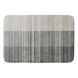 Alfombrilla De Baño Tonos de patrón rayado gris
