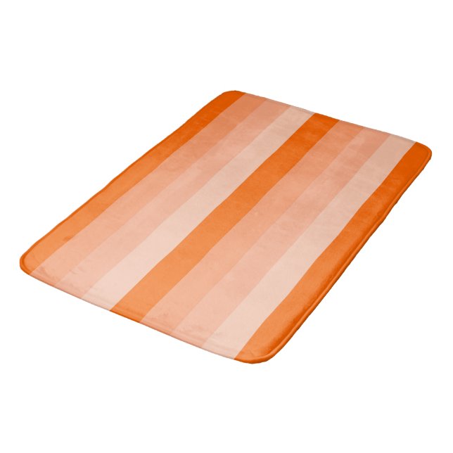 Alfombrilla De Baño Tonos de rayas Naranjas (Angular)