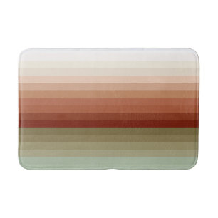 Alfombrilla De Baño Tonos de tierra coloreados a rayas