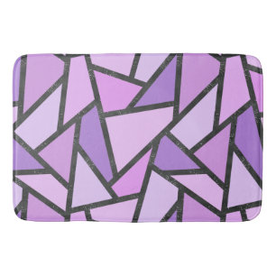 Alfombrilla De Baño Tonos de vidrio manchado de lilas