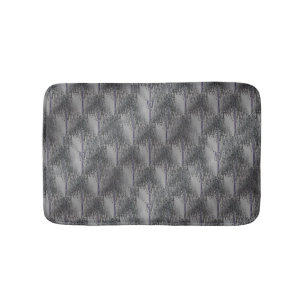 Alfombrilla De Baño Tonos Mudos Del Patrón De Naturaleza Floral Gris