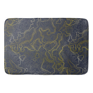 Alfombrilla De Baño Topografía dorada
