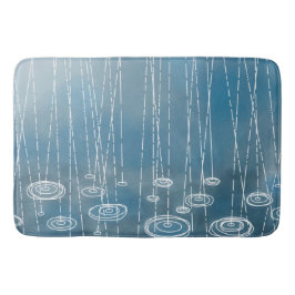 Alfombrilla De Baño Tormenta de lluvia azul