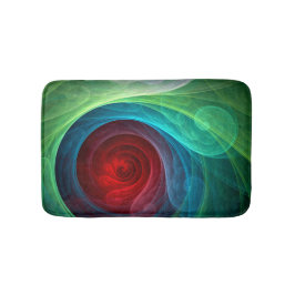 Alfombrilla De Baño Tormenta roja Floral Moderno Resumen Patrón de col