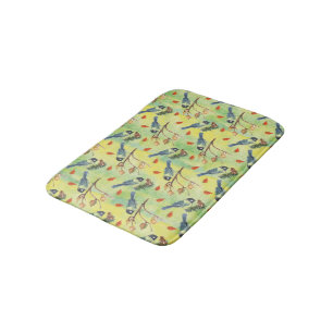 Alfombrilla De Baño Toro acuarela, aves acuáticas