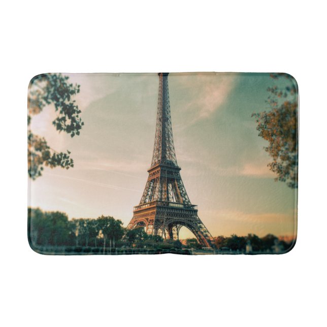 Alfombrilla De Baño Torre Eiffel arrojar almohada (Anverso)