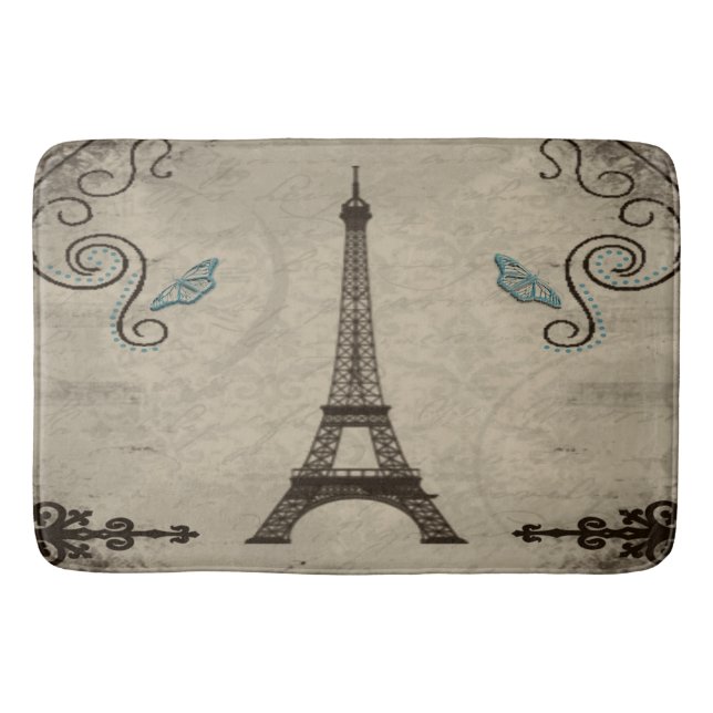 Alfombrilla De Baño Torre Eiffel Grunge Bath Mat (Anverso)