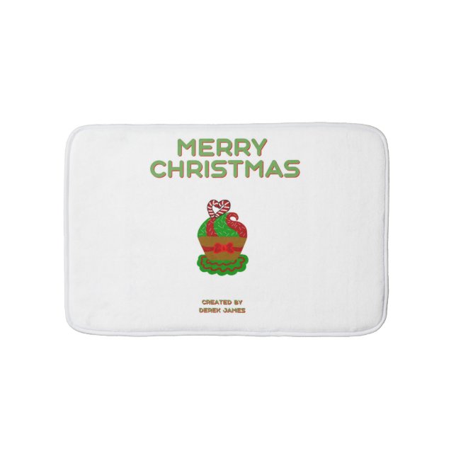 Alfombrilla De Baño Torta de navidad Mat de baño pequeño (Anverso)