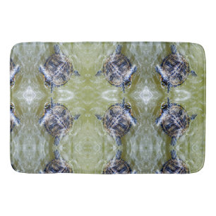 Alfombrilla De Baño Tortuga de baño con la cabeza hacia arriba