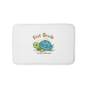 Alfombrilla De Baño Tortuga de primer grado increíble Camiseta de vuel