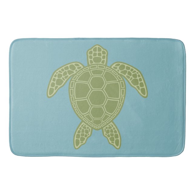 Alfombrilla De Baño Tortuga del Mar Verde (Anverso)
