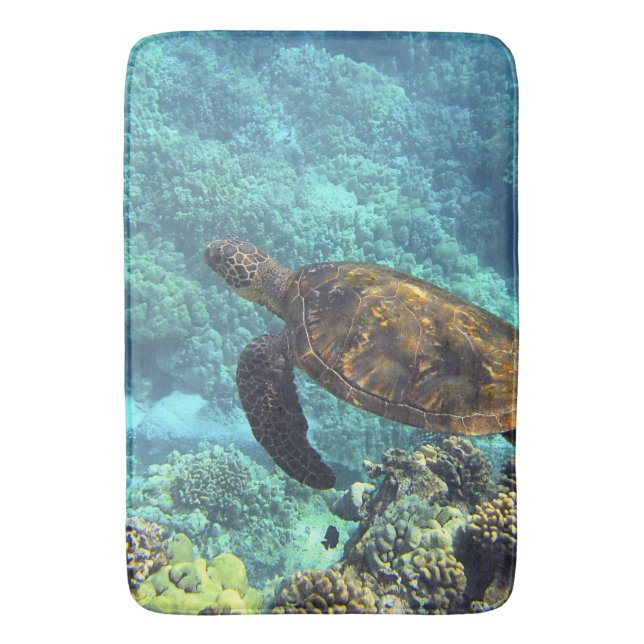 Alfombrilla De Baño tortuga en el mar (Frente vertical)