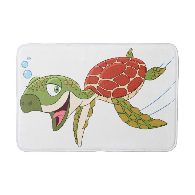 Alfombrilla De Baño Tortuga feliz (Anverso)