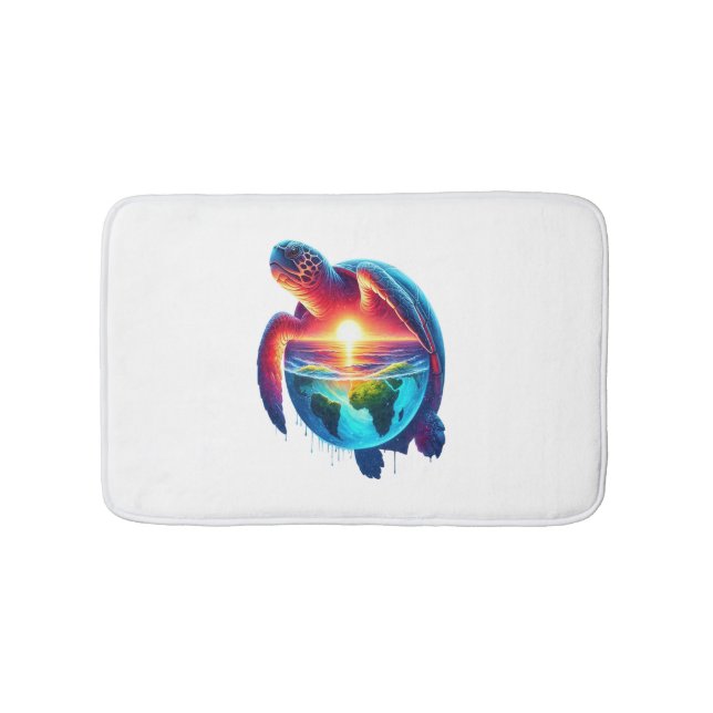 Alfombrilla De Baño Tortuga marina de sol (Anverso)