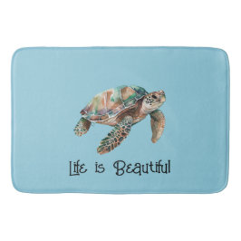 Alfombrilla De Baño Tortuga marina de sueño dorado