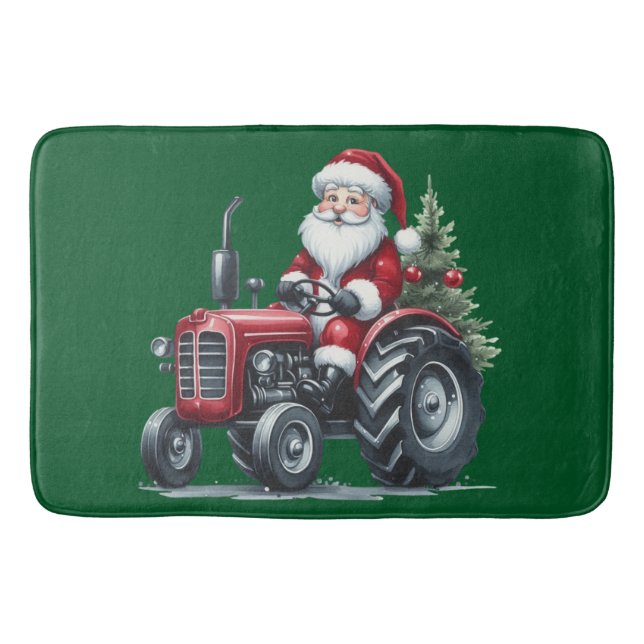 Alfombrilla De Baño Tractor Santa Bath Mat (Anverso)