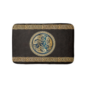 Alfombrilla De Baño Tradición de Knotwork de Lobo Celta