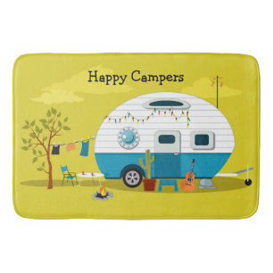 Alfombrilla De Baño Trailer de la carretilla feliz