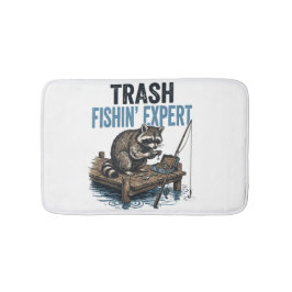 Alfombrilla De Baño Trash Fishin' Expert Raccoon