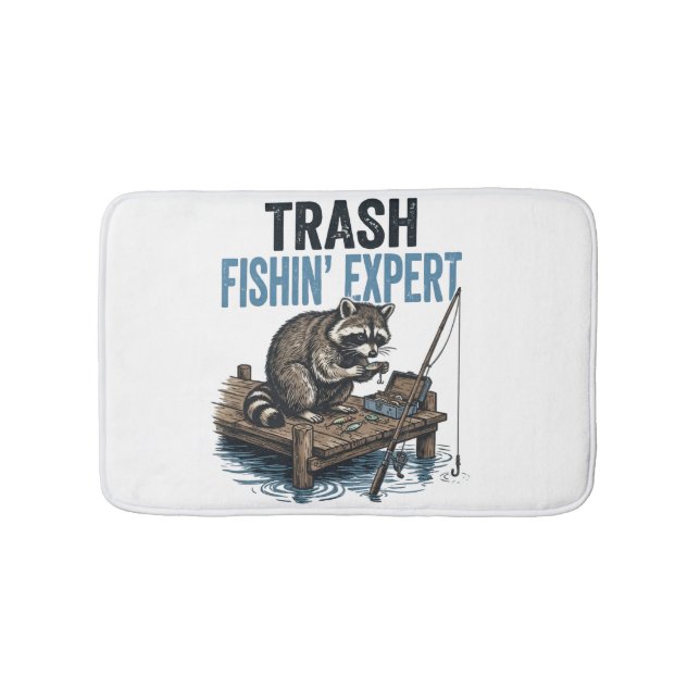 Alfombrilla De Baño Trash Fishin' Expert Raccoon (Anverso)