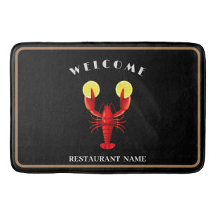 Alfombrilla De Baño Trato moderno de marisco Trato Lobster Lime nombre