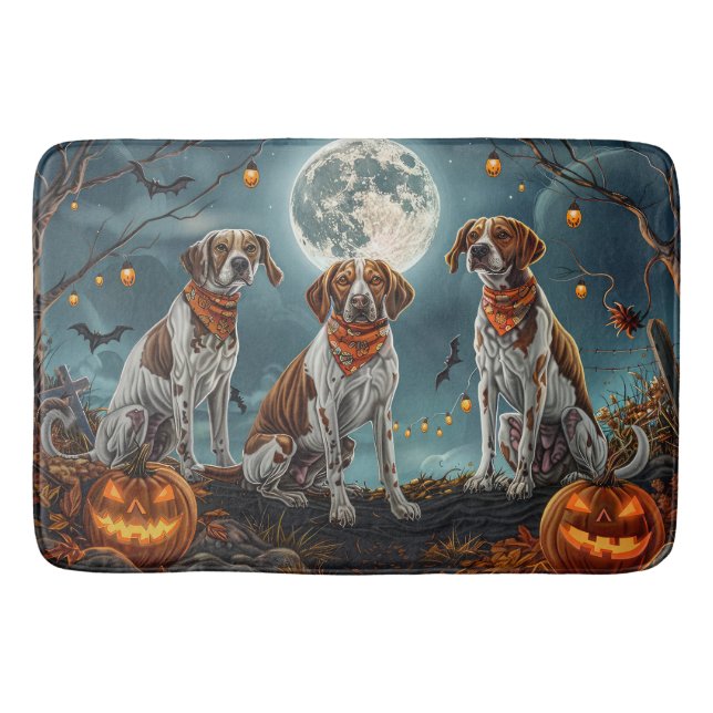 Alfombrilla De Baño Treeing Walker Halloween Spooky (Anverso)