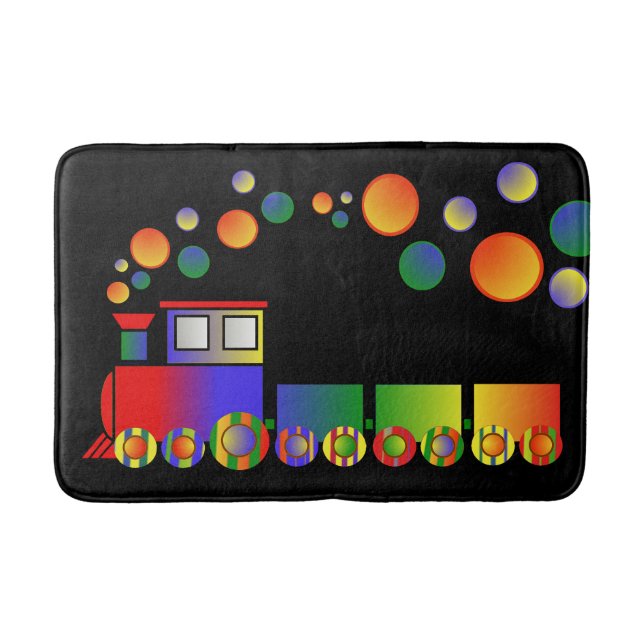 Alfombrilla De Baño Tren colorido (Anverso)