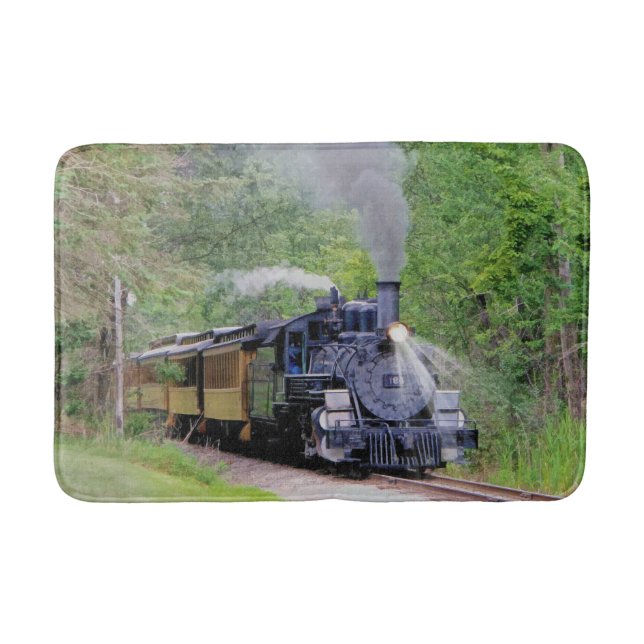 Alfombrilla De Baño Tren de vapor para Trainspotters Art Bath Mat (Anverso)