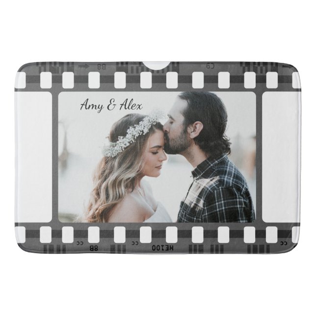 Alfombrilla De Baño Trendy Film Reel Movie Personalizado Picture Frame (Anverso)