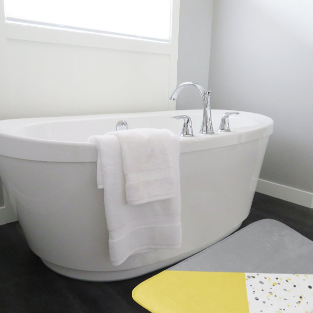 Alfombrilla De Baño Trendy Yellow Gray Terrazzo (Subido por el creador)