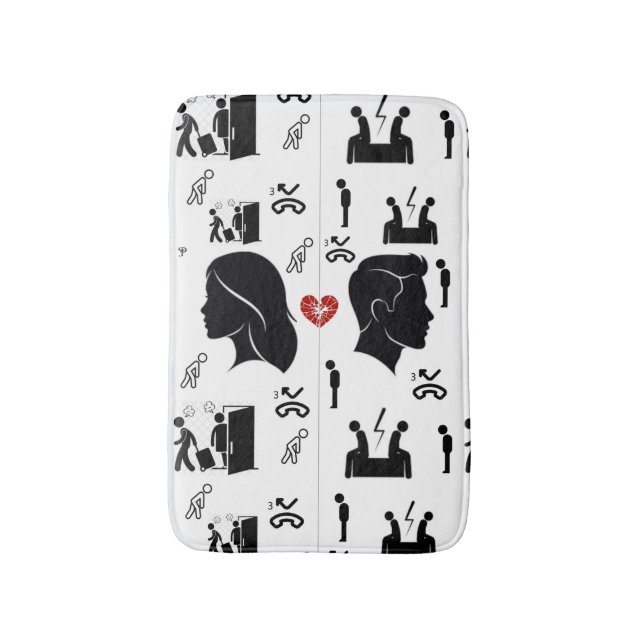 Alfombrilla De Baño Tres casualidades perdidas en la barba | Decoració (Frente vertical)