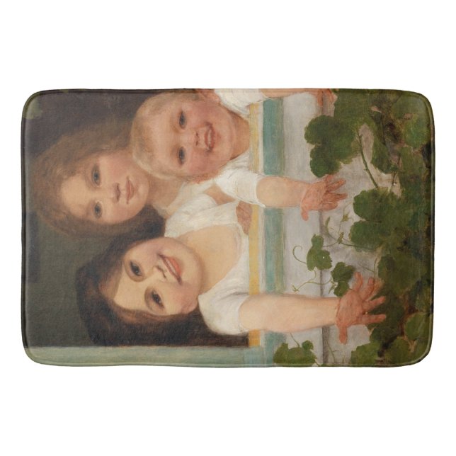 Alfombrilla De Baño Tres hijos en la ventana (Anverso)