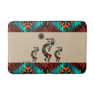 Alfombrilla De Baño Tres Kokopelli del Sudoeste