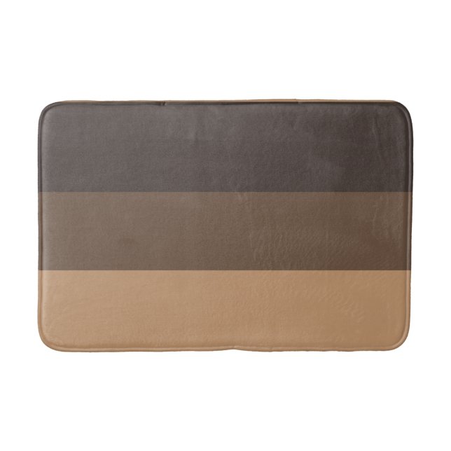 Alfombrilla De Baño Tres tonos de café marrón (Anverso)