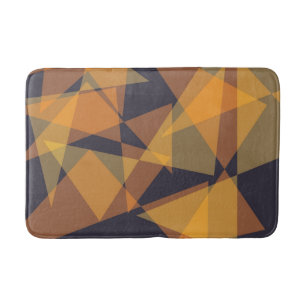 Alfombrilla De Baño Triángulos geométricos, frescos, modernos, sencill