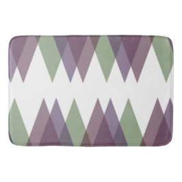 Alfombrilla De Baño Triángulos malvas y verdes