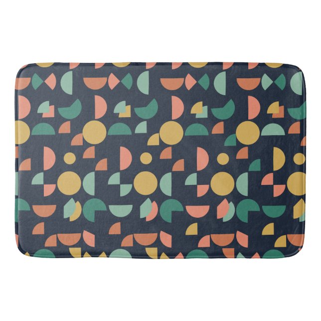 Alfombrilla De Baño Tribal Geométrica Retro Moderno y Elegante (Anverso)
