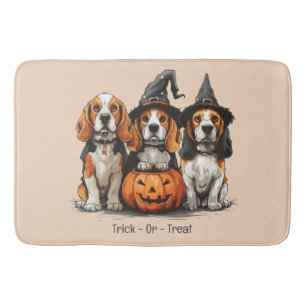 Alfombrilla De Baño Trick O Treat Halloween Beagle Dogs