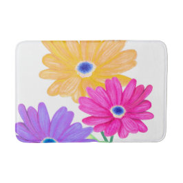 Alfombrilla De Baño Trío de Alegría: Floral Brillante 