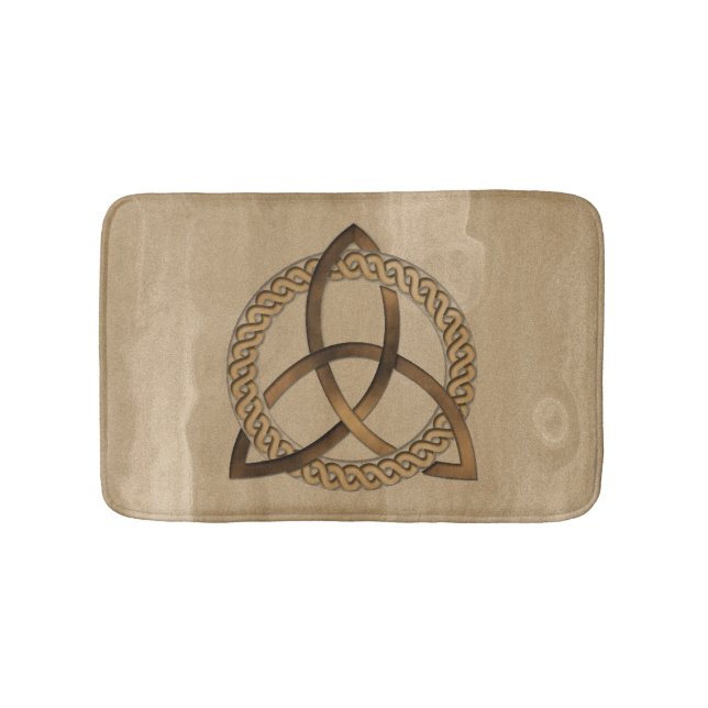 Alfombrilla De Baño Triquetra Celta Trinity Knot Bath Mat (Anverso)