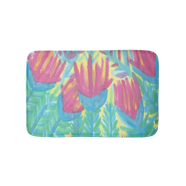 Alfombrilla De Baño Tropical Lotus Garden Bath Mat (Anverso)