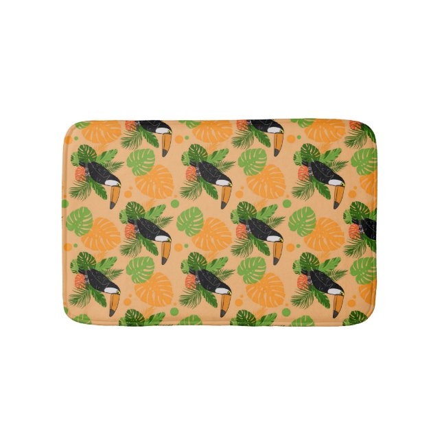 Alfombrilla De Baño Trópico Toucan Bird Seamless Pattern (Anverso)