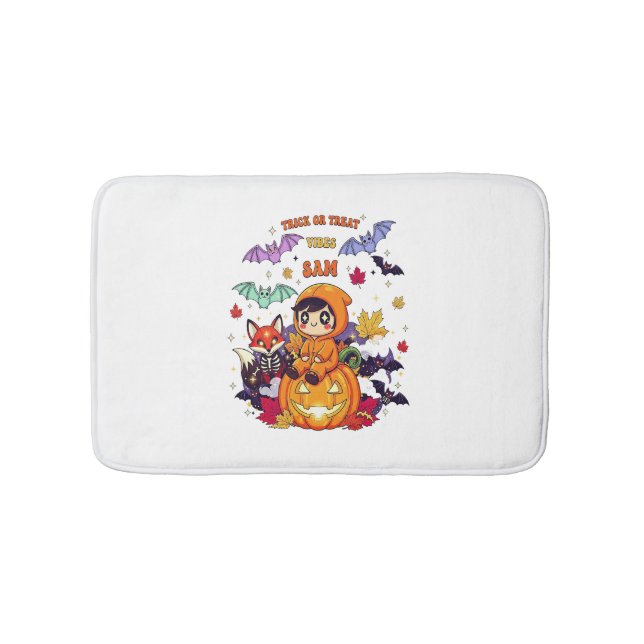 Alfombrilla De Baño Truco o trato de Halloween mate (Anverso)