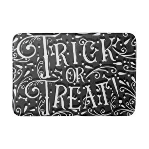 Alfombrilla De Baño Truco o Trato Huesos de Tiza Antiguos Halloween