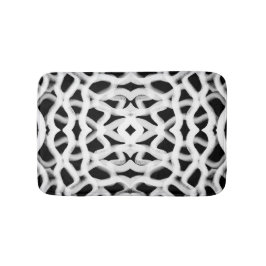 Alfombrilla De Baño Tubular blanco en negro