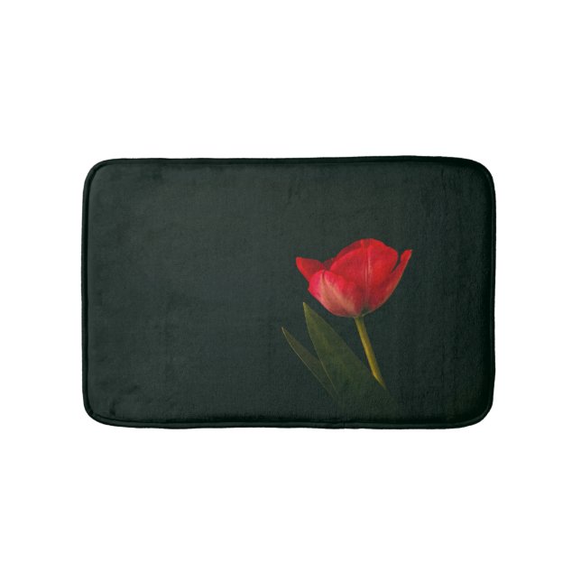 Alfombrilla De Baño Tulipán rojo único (Anverso)