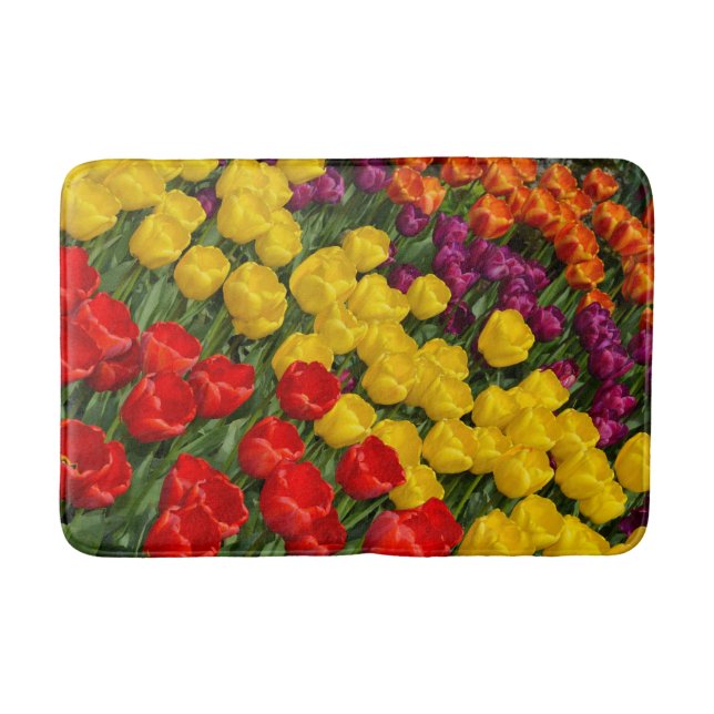 Alfombrilla De Baño Tulipanes coloridos (Anverso)