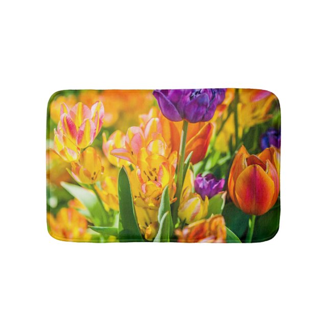 Alfombrilla De Baño Tulipanes Encantadores 01 (Anverso)